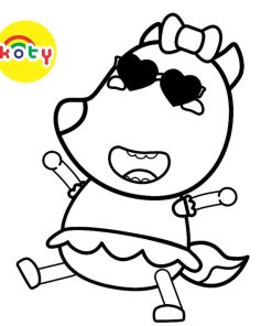 W.o.l.f.00 Lucy Kat Pando - Set 10 Tờ Tranh Tô Màu Kích Thước A4 A5 Dành Cho Màu Sáp, Màu Chì - TRANH TÔ MÀU COLOR LAND