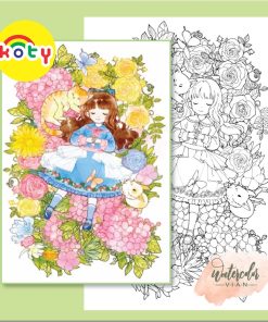 Tranh tô màu nước "Chuyến đi trong mơ của Alice". Bộ 9 tranh giấy dầy đẹp TM2061 4 images upload woo2F58bb666dbaf36be1190cf0300d418471