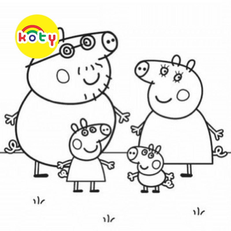 Heo Peppa - Set 30 Tờ Tranh Tô Màu Kích Thước A4 A5 Dành Cho Màu Sáp, Màu Chì - TM2044 8 images upload woo2F5ad11bc3bd6e27c00f8af8523fa55d98 1