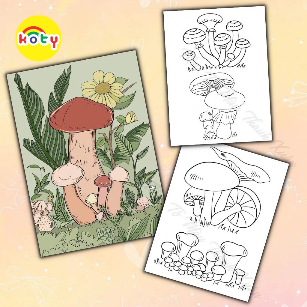 Set 50 Tờ Tranh Tô Màu Các Loại Nấm Tô Màu Sáp, Màu Chì - Tiệm Tô Màu 1 images upload woo2F5adc58699fc4b22f9794aaa5e1a4065c