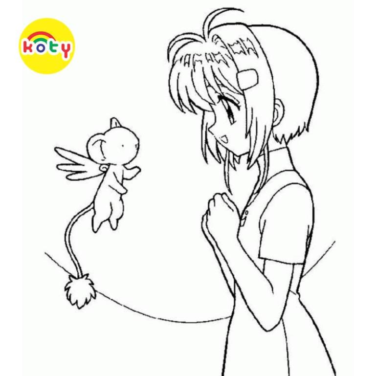 Tranh Tô Màu Thủ lĩnh thẻ bài Sakura CH - Bộ 10 Tờ Tranh Tô Màu A4 A5 Dành Cho Màu Sáp, Màu Chì - TRANH TÔ MÀU KOTY 6 images upload woo2F5b9a0985670a0d3f1d3362800160182b