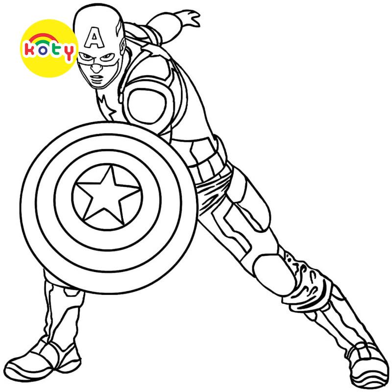 Tranh Tô Màu Captain America Marvel - Bộ 20 Tờ Giấy A4 A5 Dành Cho Màu Sáp, Màu Chì - KOTY 2 images upload woo2F5f04d9aa7619579b7bc76e6dc5c184c3