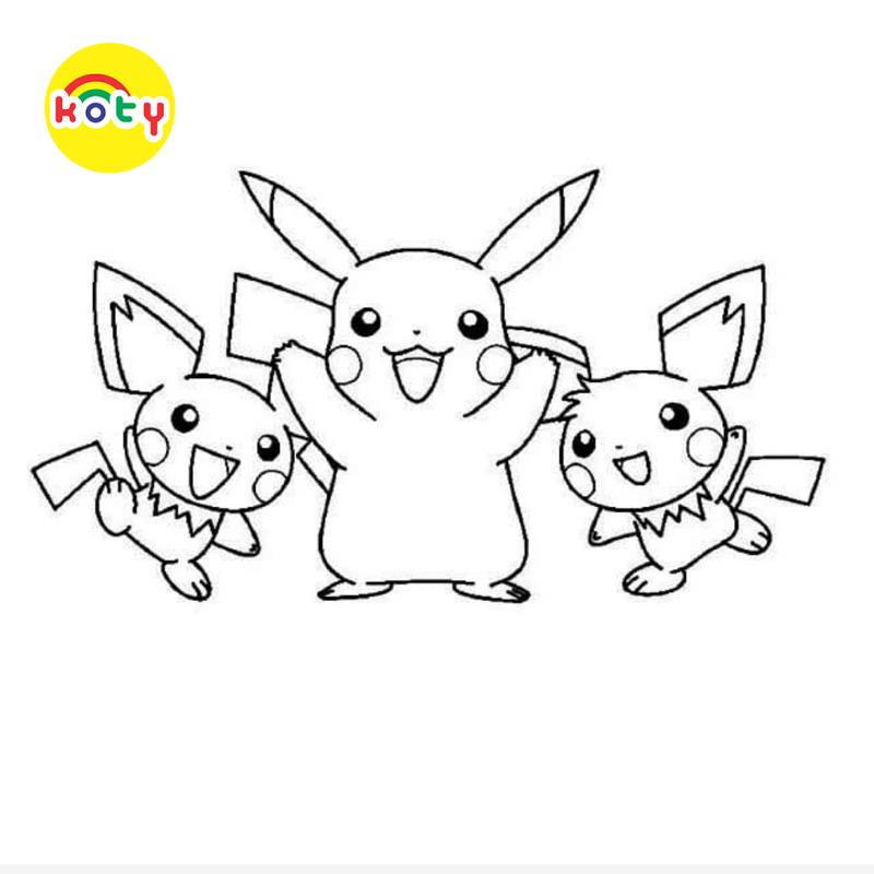 Tranh Tô Màu Pichu Pokemon - Bộ 10 Tờ Tranh Tô Màu Kích Thước A5 A4 Dành Cho Màu Sáp, Màu Chì - TRANH TÔ MÀU KOTY 5 images upload woo2F60aebdeac8c1cf746620031c297b3974