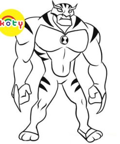 Phim hoạt hình Ben 10 - Set 20 Tờ Tranh Tô Màu A4 A5 Dành Cho Màu Sáp, Màu Chì - MANGA ANIME COMIC Tô màu