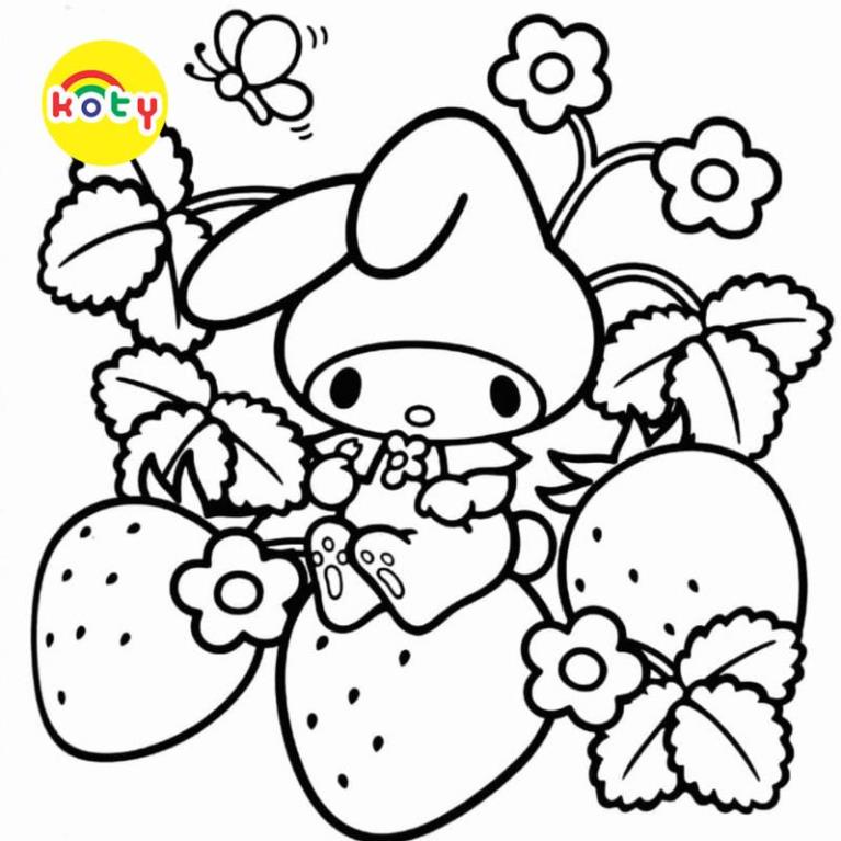 Tranh Tô Màu My Melody - Bộ 10 Tờ Tranh Tô Màu Dành Cho Màu Sáp, Màu Chì - TRANH TÔ MÀU KOTY 6 images upload woo2F61cd189a56ddbc8e5abb0ddfa9ba645d