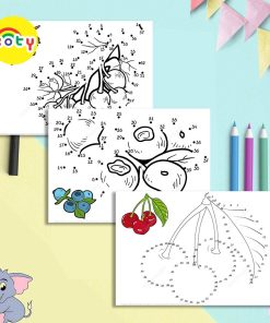 Bộ 45 Tranh Vẽ Nối Số Cho Bé Chủ Đề Các Loại Quả - Đồ Chơi Trẻ Em Giấy Thủ Công Trí Tuệ NS109 9 images upload woo2F635fdeb1321e3f30de77298deed77568