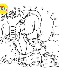 Tranh Tô Màu Tranh nối điểm, nối số - Bộ 20 Tờ Tranh Tô Màu A4 Dành Cho Màu Sáp, Màu Chì - TRANH TÔ MÀU KOTY