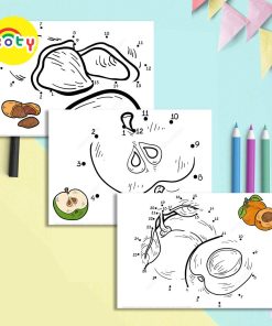 Bộ 45 Tranh Vẽ Nối Số Cho Bé Chủ Đề Các Loại Quả - Đồ Chơi Trẻ Em Giấy Thủ Công Trí Tuệ NS109 8 images upload woo2F67b3a8ff64ed52f2b54d5371b44630e3