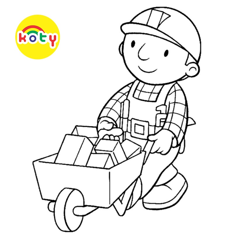 Bob The Builder - Set 20 Tờ Tranh Tô Màu A4 A5 Dành Cho Màu Sáp, Màu Chì - MANGA ANIME COMIC Tô màu 1 images upload woo2F6ad83604c7e10f3bf4f769a35fc8eb25