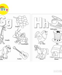Tranh Tô Màu (Bảng dọc) Bảng chữ cái tiếng anh Alphabet tô màu A4 A5 Dành Cho Màu Sáp, Màu Chì - TRANH TÔ MÀU KOTY 12 images upload woo2F6dfbb092948f663a3d929dfbbeb2a175