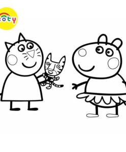 Bộ 50 Tranh tô màu PEPPA pig cho bé tập tô sáng tạo . Luyện kỹ năng cầm bút. khổ A4