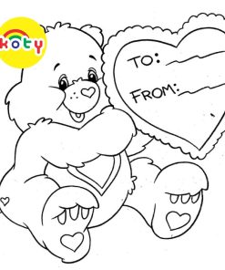 Tranh Tô Màu Gấu cầu vồng siêu Cute - Care Bears - Dành Cho Màu Sáp, Màu Chì - MANGA ANIME COMIC tô màu