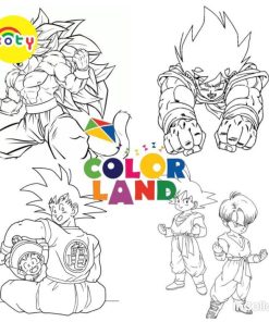 Tranh Tô Màu Bảy Viên Ngọc Rồng Dragon Ball - Bộ 20 Tờ Tranh Tô Màu A4 A5 Dành Cho Màu Sáp, Màu Chì - TRANH TÔ MÀU KOTY