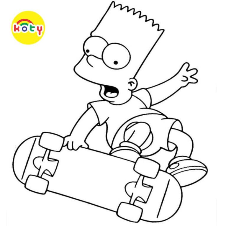 Tranh Tô Màu Gia đình Simpson (The Simpsons) - Bộ 20 Tờ Tranh Tô Màu A4 A5 Dành Cho Màu Sáp, Màu Chì - TRANH TÔ MÀU KOTY 5 images upload woo2F72c165040506bc520a37142f398b9961