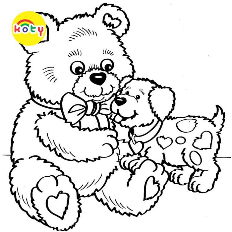 Tranh Tô Màu Gấu bông Teddy Bear - Bộ 20 Tờ Tranh Tô Màu A4 A5 Dành Cho Màu Sáp, Màu Chì - TRANH TÔ MÀU KOTY 2 images upload woo2F767d2026cf4ed14d79e538944015a7d2