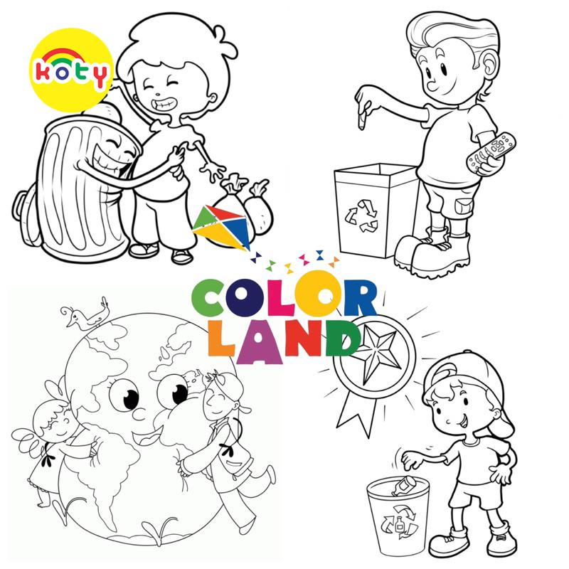 Tranh Tô Màu Tái chế Recycling - Bộ 10 Tờ Tranh Tô Màu A4 A5 Dành Cho Màu Sáp, Màu Chì - TRANH TÔ MÀU KOTY 1 images upload woo2F77c87a92ff78f5dbd2f4d15c5ffb71ab