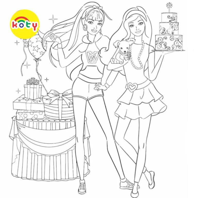Tranh Tô Màu Búp bê Barbie - Bộ 10 Tờ Tranh Tô Màu A4 A5 Dành Cho Màu Sáp, Màu Chì - TRANH TÔ MÀU KOTY 6 images upload woo2F79797636ce6a031a7f45ceffd10d475a