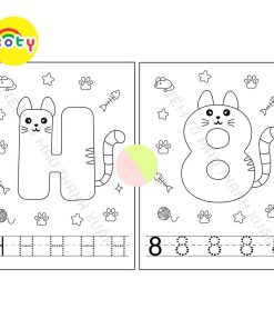 Set 50 Tờ Bảng Chữ Cái Tiếng Anh Và Chữ Số Hình Mèo Cute Cho Bé - Tiệm Tô Màu TM44 12 images upload woo2F7b1cd981b1485b8c0f67e7aedc956b20