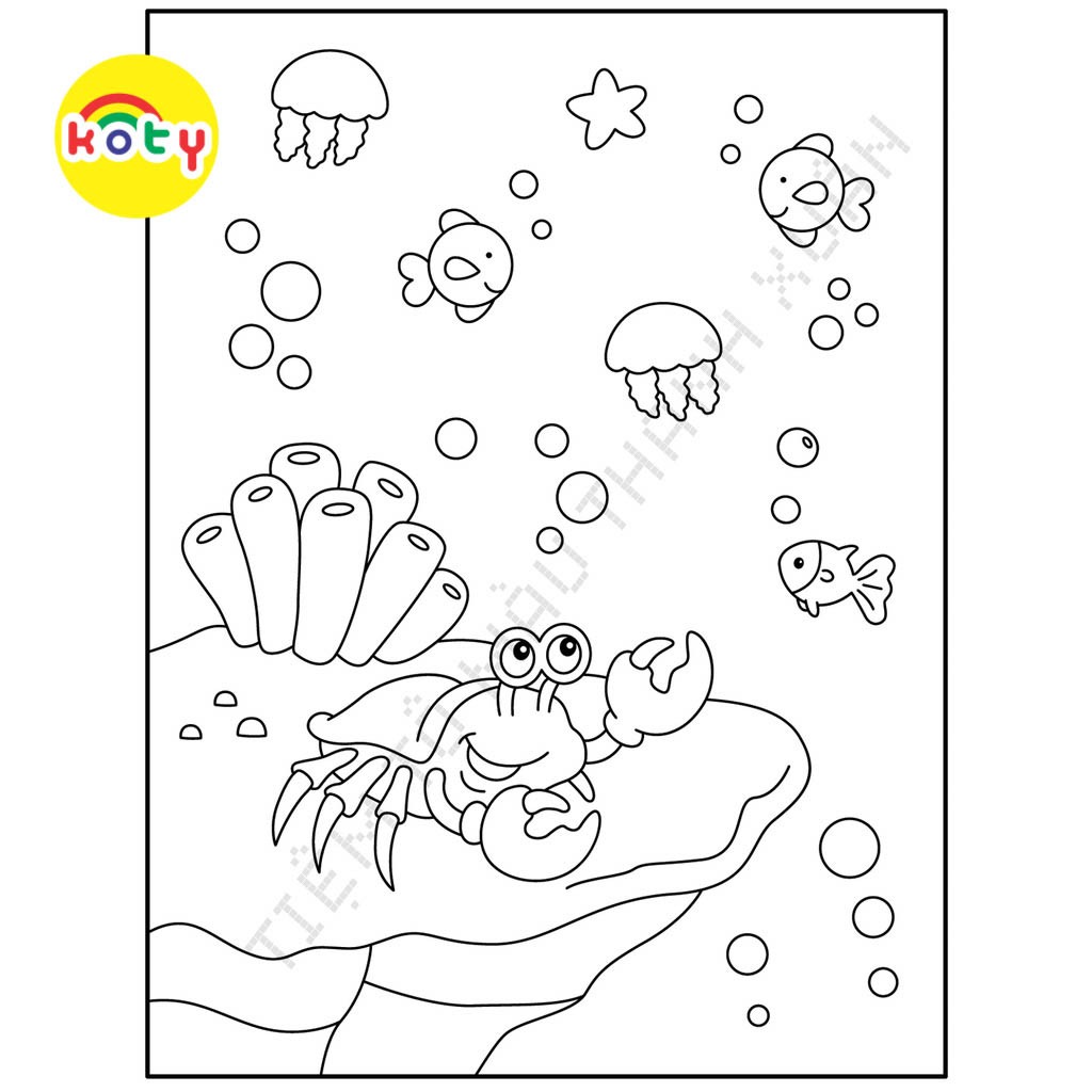 Set 50 Tờ Tranh Tô Màu Hình Cua Dễ Thương Cho Bé Màu Sáp, Màu Chì - Tiệm Tô Màu 3 images upload woo2F7e3a619204c9bee2f150c2970454e810
