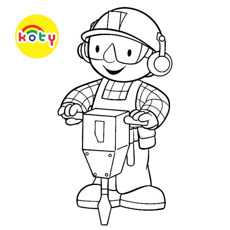 Bob The Builder - Set 20 Tờ Tranh Tô Màu A4 A5 Dành Cho Màu Sáp, Màu Chì - MANGA ANIME COMIC Tô màu 3 images upload woo2F7e4db63a1013f423e9cc360749f6e21b