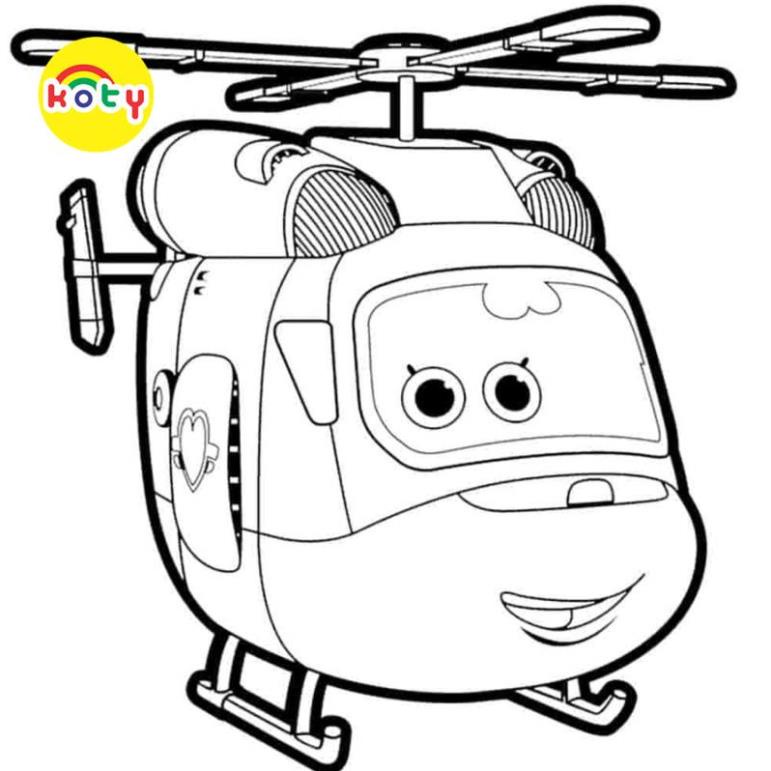 Tranh Tô Màu Super Wings Đội Bay Siêu Đẳng - Bộ 10 Tờ Tranh Tô Màu A4 A5 Dành Cho Màu Sáp, Màu Chì - TRANH TÔ MÀU KOTY 9 images upload woo2F7fadb7a96df8e0fb9da86afea134ec7f