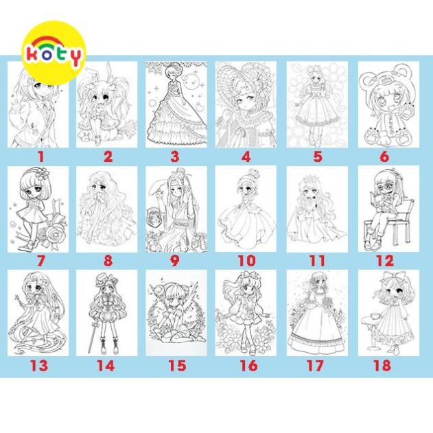 Tranh tô màu Anime khổ A4 - (Vận chuyển từ 5 tranh) 6 images upload woo2F806a300e45781b4299b314a3d409bb5c