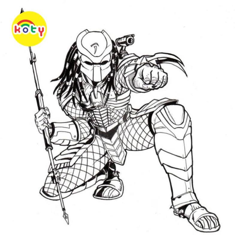 Tranh Tô Màu Predator Kẻ Săn Mồi - Bộ 20 Tờ Tranh Tô Màu A4 A5 Dành Cho Màu Sáp, Màu Chì - TRANH TÔ MÀU KOTY 2 images upload woo2F80b8e3b824b84a5fe430583e0d108d93