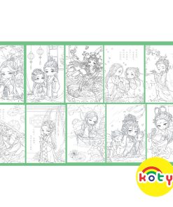 line art tranh tô màu nước cổ trang chibi combo 15 tranh giấy 8 images upload woo2F81d7679f6ca4219075765a824a08e149
