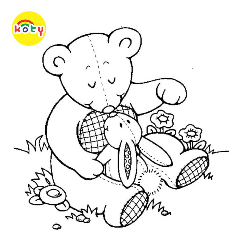 Tranh Tô Màu Gấu bông Teddy Bear - Bộ 20 Tờ Tranh Tô Màu A4 A5 Dành Cho Màu Sáp, Màu Chì - TRANH TÔ MÀU KOTY 6 images upload woo2F82209b79b409c0e1089c8ab5a26b6233