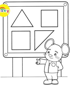 Tranh Tô Màu Hình khối (Shape) - Bộ 20 Tờ Tranh Tô Màu A4 A5 Dành Cho Màu Sáp, Màu Chì - TRANH TÔ MÀU KOTY
