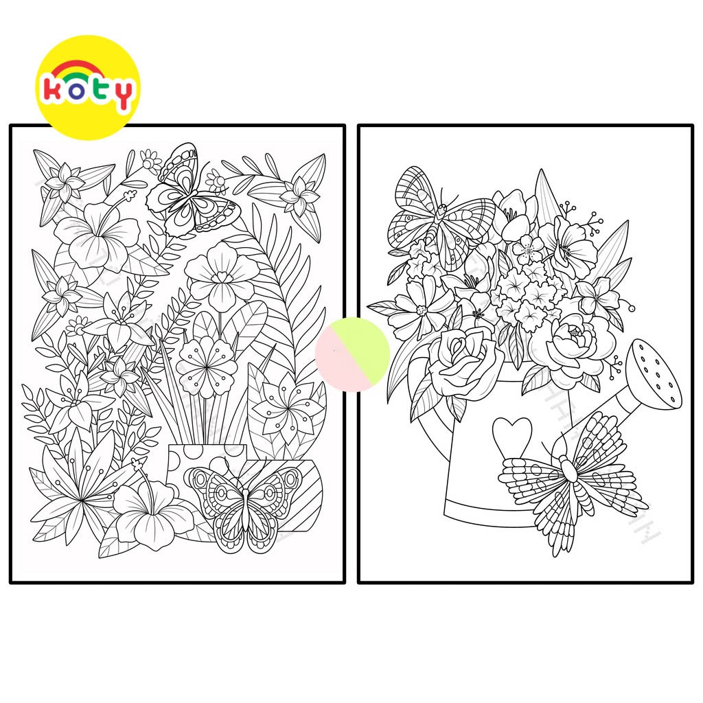 Set 50 Tờ Tranh Tô Màu Hình Bướm Magical Giải Tỏa Căng Thẳng Stress Cho Màu Sáp, Màu Chì - Tiệm Tô Màu 1 images upload woo2F86017692a95b595a3cc24dd93d0485af