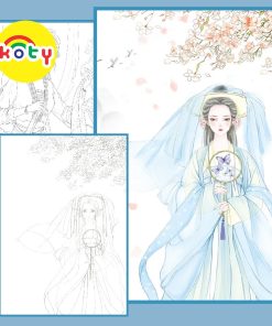 tranh tô màu nước anime chân dung thiếu nữ trung quốc bộ 12 tranh giấy dầy đẹp TM127 10 images upload woo2F86c1ed4403ce97c38d8c5be23ce70b36