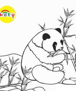 Gấu trúc Panda - Set 20 Tờ Tranh Tô Màu A4 A5 Dành Cho Màu Sáp, Màu Chì - MANGA ANIME COMIC Tô Màu