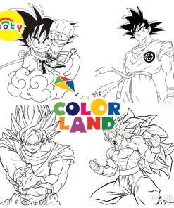 Tranh Tô Màu Son Goku Saiyan - Bộ 10 Tờ Tranh Tô Màu A4 A5 Dành Cho Màu Sáp, Màu Chì - TRANH TÔ MÀU KOTY TM2069