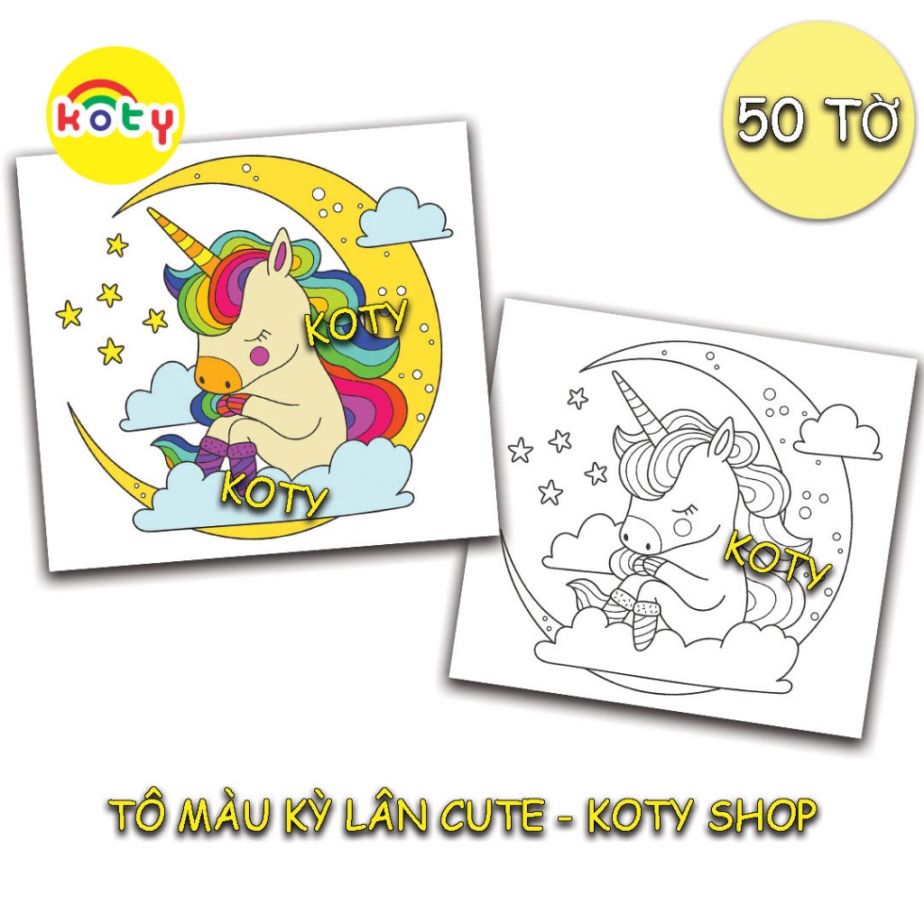 TRANH TÔ MÀU CHO BÉ - 50 tờ tô màu chủ đề Unicorn - kỳ lân dễ thương TM17 1 images upload woo2F8b441bd49555b8e31a1884629ae15e79