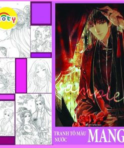 Bộ 50 Tranh tô màu nội dung Manga, Manhua cổ trang khổ A4 Tuỳ chọn phân loại