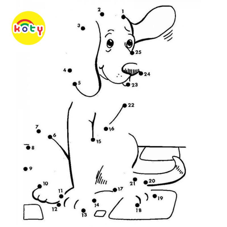Tranh Tô Màu Tranh nối điểm, nối số - Bộ 20 Tờ Tranh Tô Màu A4 Dành Cho Màu Sáp, Màu Chì - TRANH TÔ MÀU KOTY 8 images upload woo2F8f1ad16a29c43ec44a35e44c8a2a2c19