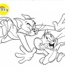 Bộ 50 Tranh tô màu Tom & jerry cho bé tập tô sáng tạo . Luyện kỹ năng cầm bút. khổ A4