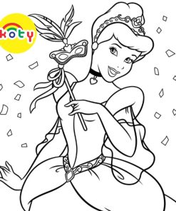 Cinderela Lọ Lem - Set 20 Tờ Tranh Tô Màu A4 A5 Dành Cho Màu Sáp, Màu Chì - MANGA ANIME COMIC Tô Màu