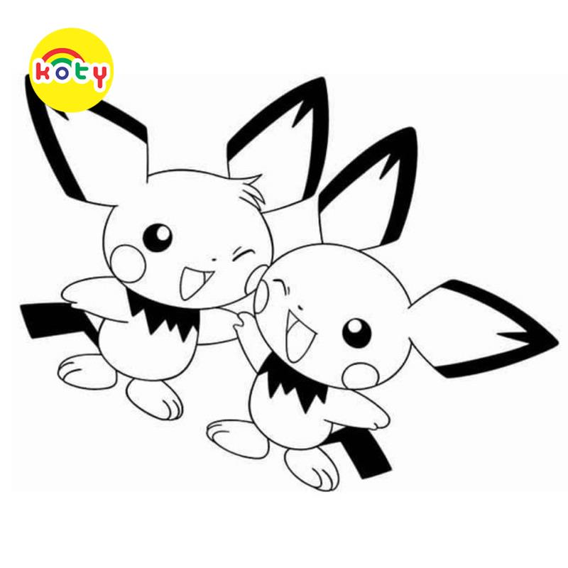 Tranh Tô Màu Pichu Pokemon - Bộ 10 Tờ Tranh Tô Màu Kích Thước A5 A4 Dành Cho Màu Sáp, Màu Chì - TRANH TÔ MÀU KOTY 7 images upload woo2F92e2c35bc09d75ff47a30c3fc737c70f