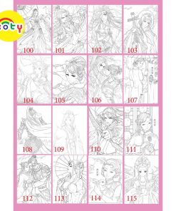 Bộ Tranh Tô Màu Chủ đề Manga Manhua Khổ Giấy A4 phù hợp cho nhiều dòng bút màu TM516 16 images upload woo2F930322f349a4669d9faa2c3843209fca