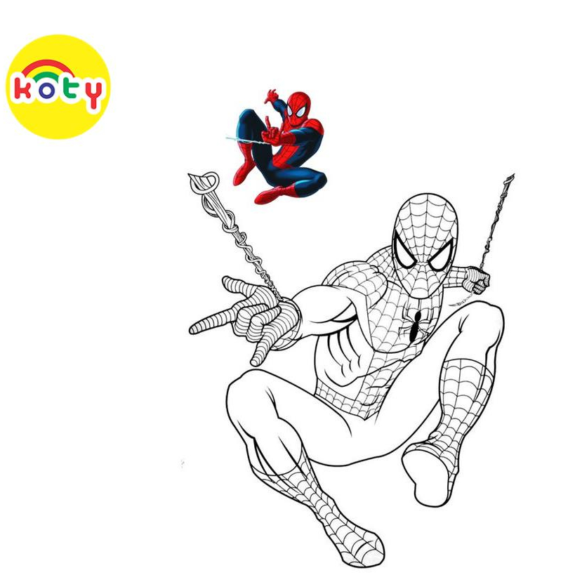 Bộ 50 Tờ Tranh Tô Màu Spiderman, Batman, Người Nhện Cho Bé - Đồ chơi giấy KOTY 5 images upload woo2F972ad327bfc376b564046517f0d4365a