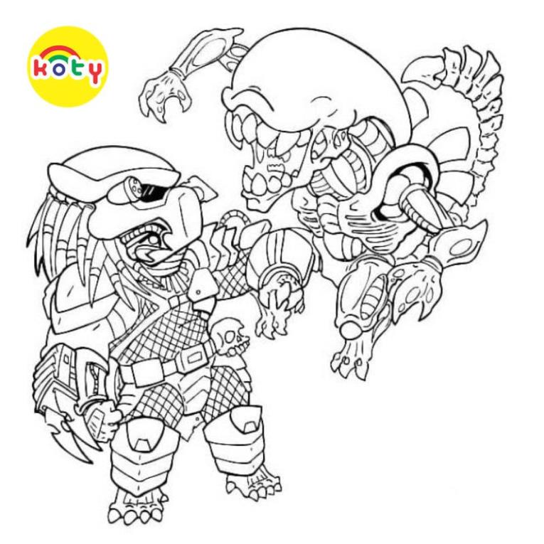 Tranh Tô Màu Predator Kẻ Săn Mồi - Bộ 20 Tờ Tranh Tô Màu A4 A5 Dành Cho Màu Sáp, Màu Chì - TRANH TÔ MÀU KOTY 7 images upload woo2F975601c819e50b7cd7a30c0867ba9326