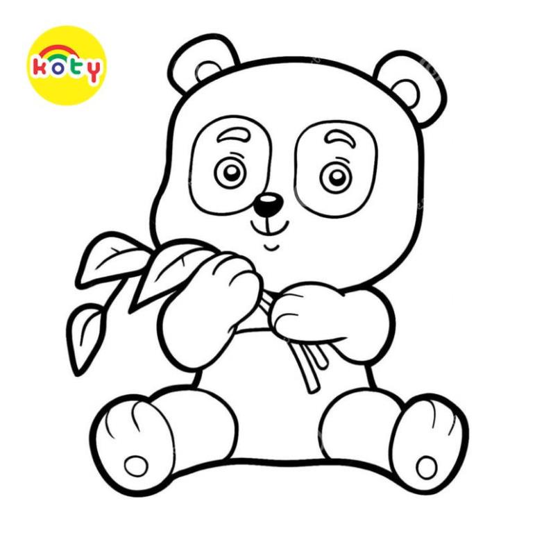 Tranh Tô Màu Gấu trúc Panda - Bộ 20 Tờ Tranh Tô Màu A4 A5 Dành Cho Màu Sáp, Màu Chì - TRANH TÔ MÀU KOTY 8 images upload woo2F9b360490037a8f6a68de67e86da7f28e