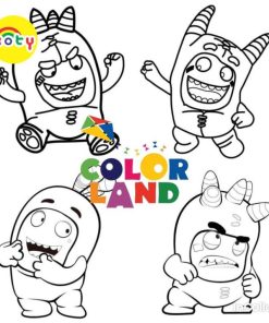Tranh Tô Màu Oddbods - Bộ 10 Tờ Tranh Tô Màu A4 A5 Dành Cho Màu Sáp, Màu Chì - TRANH TÔ MÀU KOTY