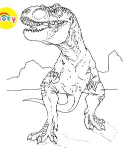 Tranh Tô Màu Khủng Long Bạo Chúa T-Rex - Bộ 20 Tờ Tranh Tô Màu A4 A5 Dành Cho Màu Sáp, Màu Chì - TRANH TÔ MÀU KOTY 14 images upload woo2F9eb9b5f3e4f19a62cd360210d4dc0191