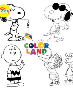 Tranh Tô Màu Chú Chó Snoopy - Bộ 10 Tờ Tranh Tô Màu Dành Cho Màu Sáp, Màu Chì - TRANH TÔ MÀU KOTY