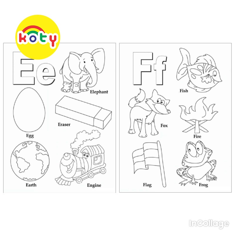(Bảng dọc) Bảng chữ cái tiếng anh Alphabet tô màu A4 A5 Dành Cho Màu Sáp, Màu Chì - MANGA ANIME COMIC tô màu 3 images upload woo2Fa22a139b3d66f2bd962a5f8594b1faab