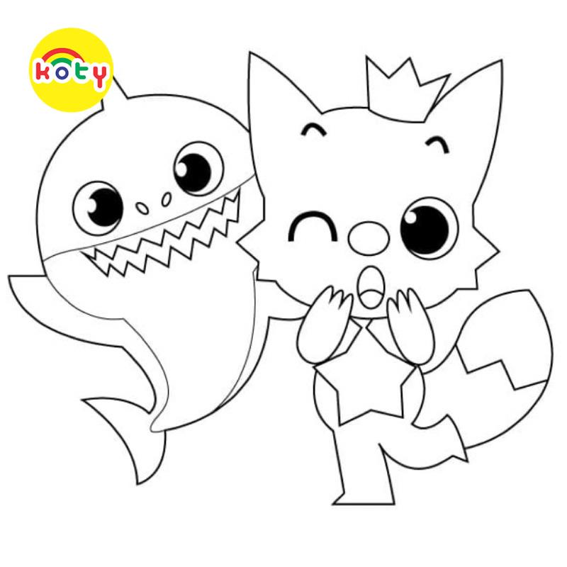 Tranh Tô Màu Baby Shark - Bộ 10 Tờ Tranh Tô Màu A4 A5 Dành Cho Màu Sáp, Màu Chì - TRANH TÔ MÀU KOTY 3 images upload woo2Fa3f5828abc4a6734d04c02cd6c1732e4