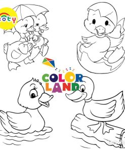 Tranh Tô Màu Vịt (Duck) - Bộ 10 Tờ Tranh Tô Màu A4 A5 Dành Cho Màu Sáp, Màu Chì - TRANH TÔ MÀU KOTY